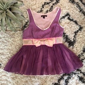 Purple Peplum Top